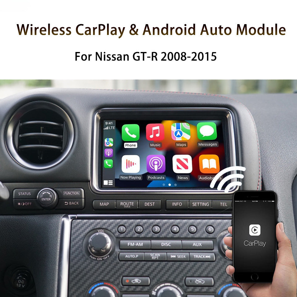 Wireless Apple CarPlay Device for Nissan GT-R 2007-2016 IOS Car Play Android Auto Upgrade Module