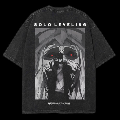 "Sung Jin Woo" Solo Leveling Vintage Anime Wash Tee [MMU]