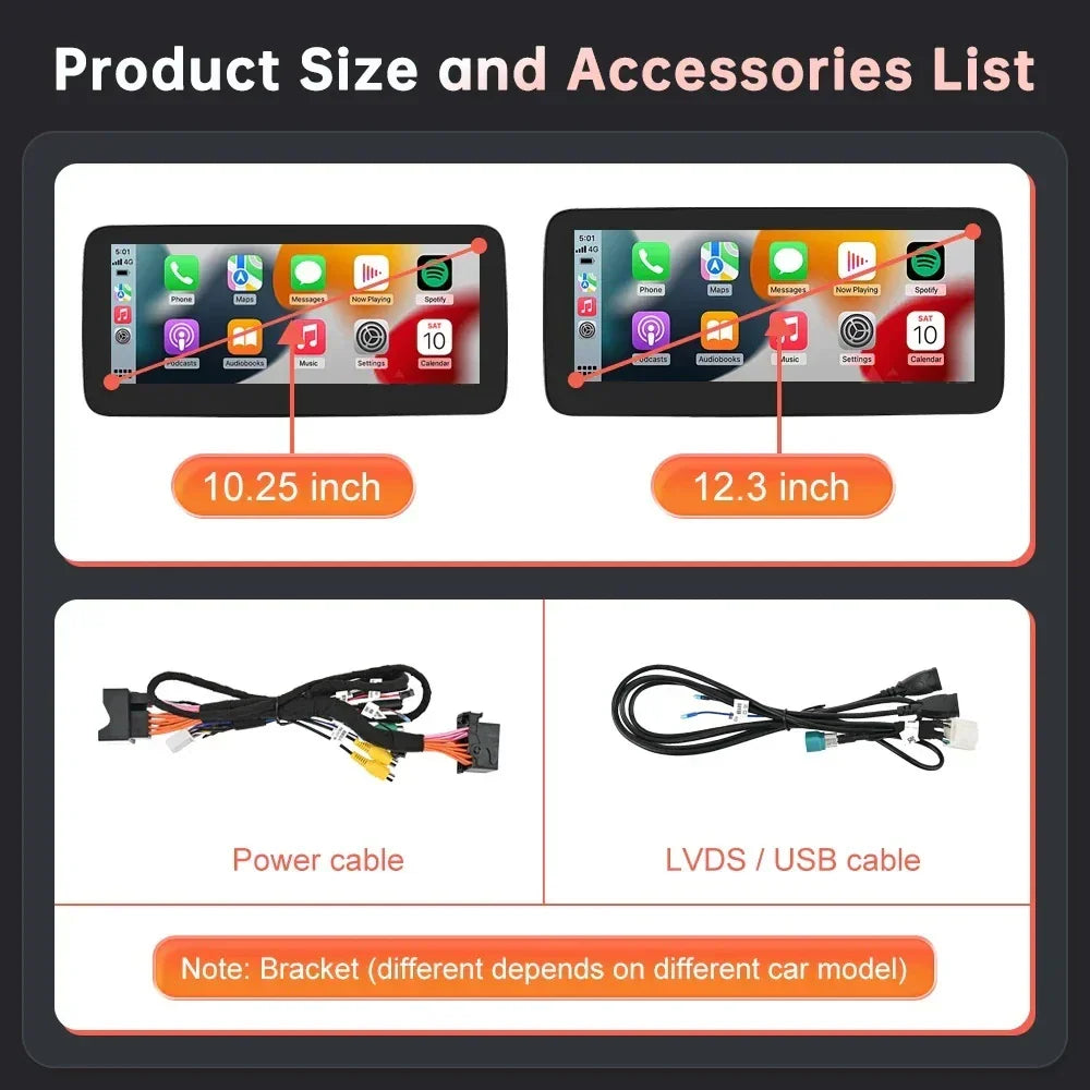 Mercedes Benz GLK X204 2008-2015 Wireless Apple CarPlay Android Auto Car Multimedia Linux Touch Screen