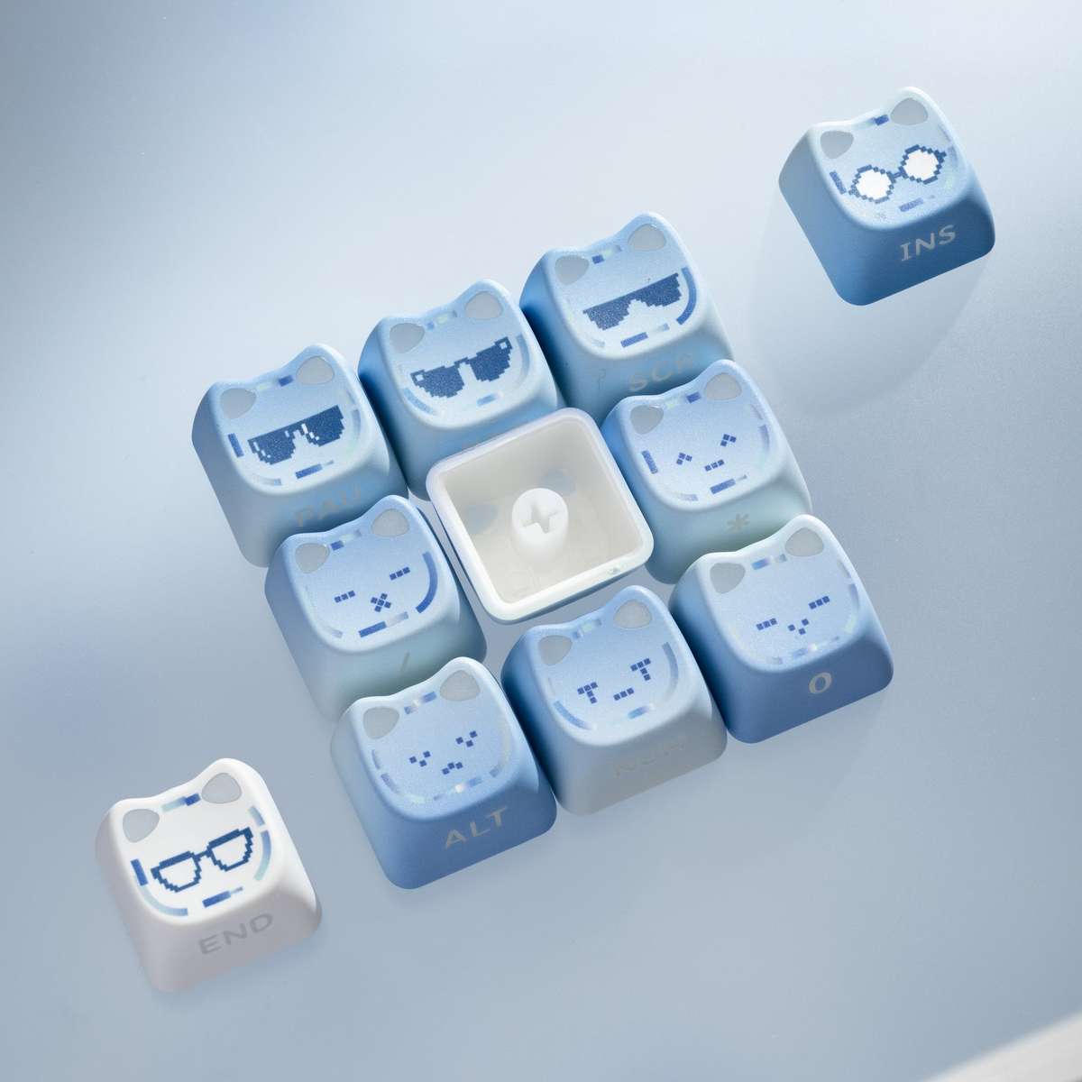 XVX Lumicat MAO Profile Side-Printed Shine-Through 113-Key Keycap Set