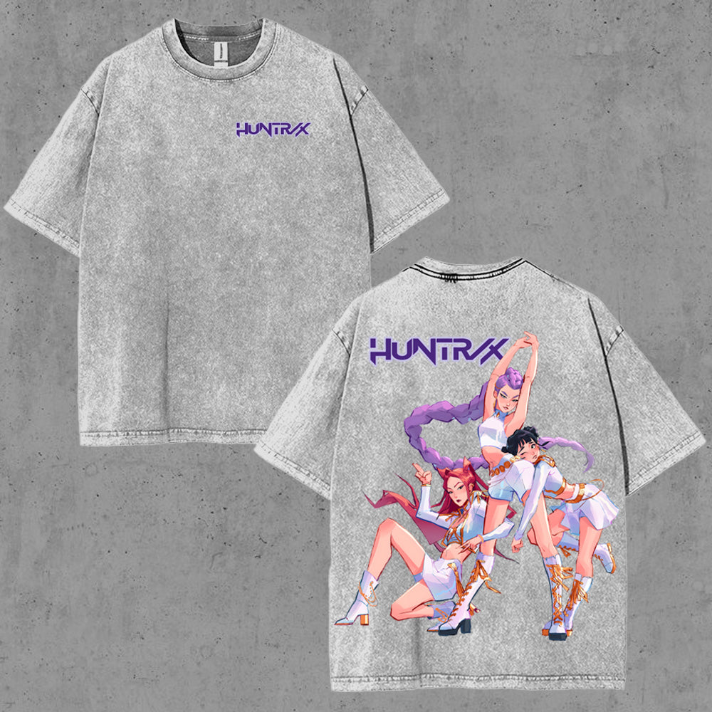 Huntrix K-pop Demon Hunters Washed T-Shirt HHV