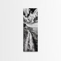 Cliffside Trail View, Path to Sea, Mountain Landscape, Framed Canvas Print, Wanderlust Decor, Office Wall Art, Adventure Travel Aesthetic