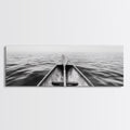 Canoe View, Open Water, Ocean Drift, Paddleboat Scene, Canvas Print, adventure wall art, rustic lake house decor, minimalist travel photo