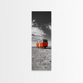 Coastal Camper Van, Beach Road Trip Art, Travel Lover Gift, Framed Canvas Print, Minimalist Seaside Decor, Van Life Wall Art, Entryway Art