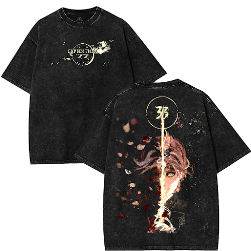 Clair Obscur Expedition 33 Washed Unisex Graphic Tee [TPR]