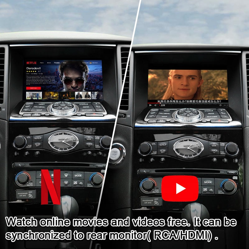 Wireless Apple Carplay/Android Auto for Infiniti FX35 FX50 G37 M45 QX60 Q70 GT-R Nissan Patrol 370Z 2008-2021