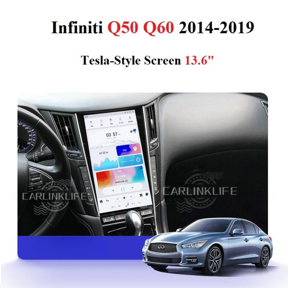 INFINITI Q50 Q60 2013-2020 TESLA-STYLE SCREEN 13.6" Android 13