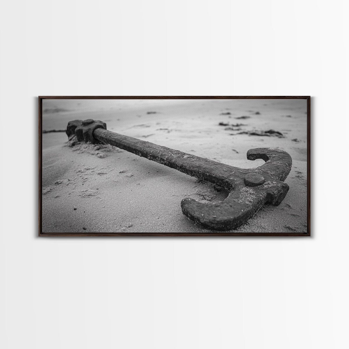 Vintage Anchor, nautical decor, coastal wall art, rustic art, maritime painting, seascape painting, nautical painting, Canvas Print