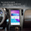 INFINITI QX70 QX70S FX35 FX37 FX50 2009-2016 Tesla-Style Touch Screen Car Radio GPS Navigation Player with CarPlay