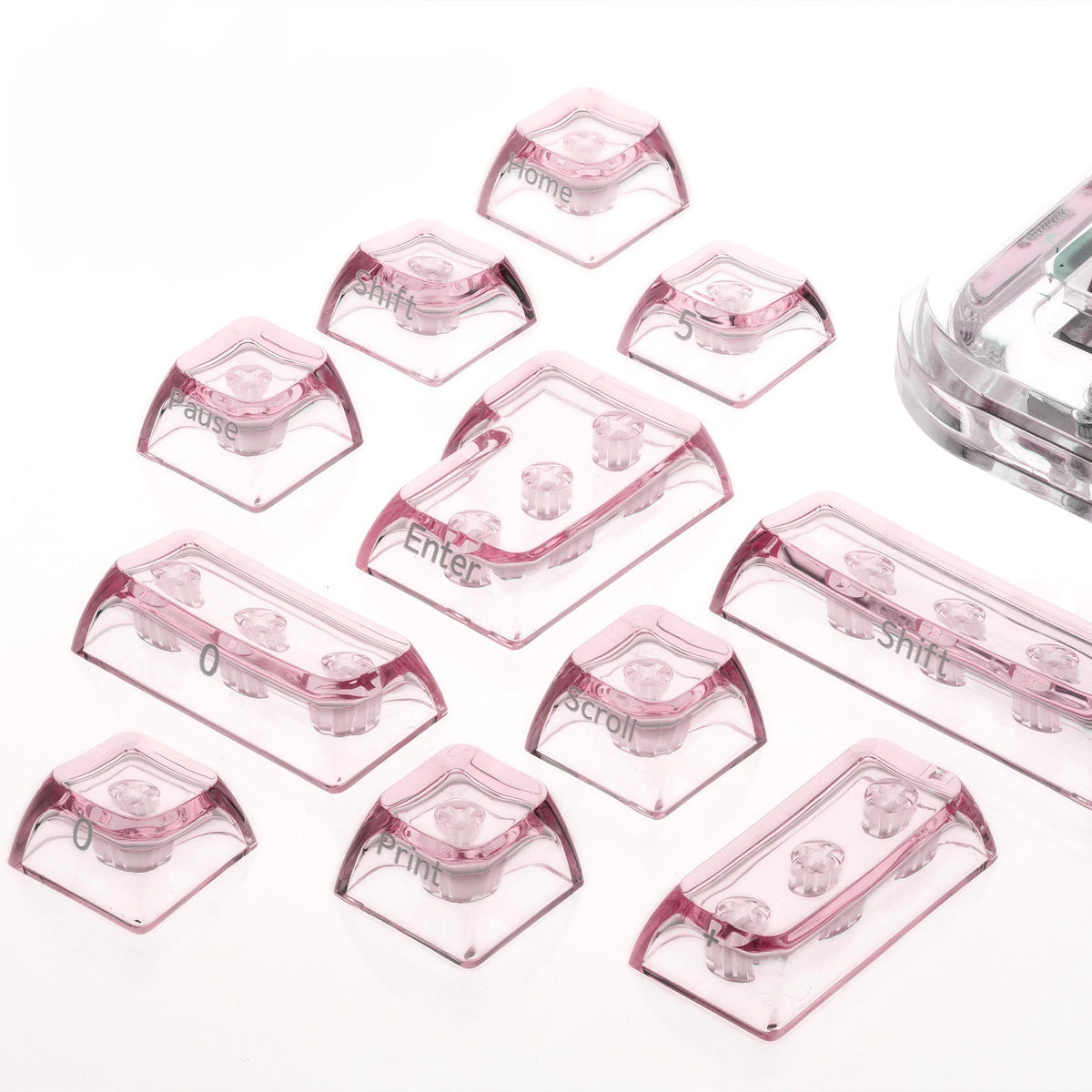 XVX Arctic Transparent Double-Shot PC Keycap Set