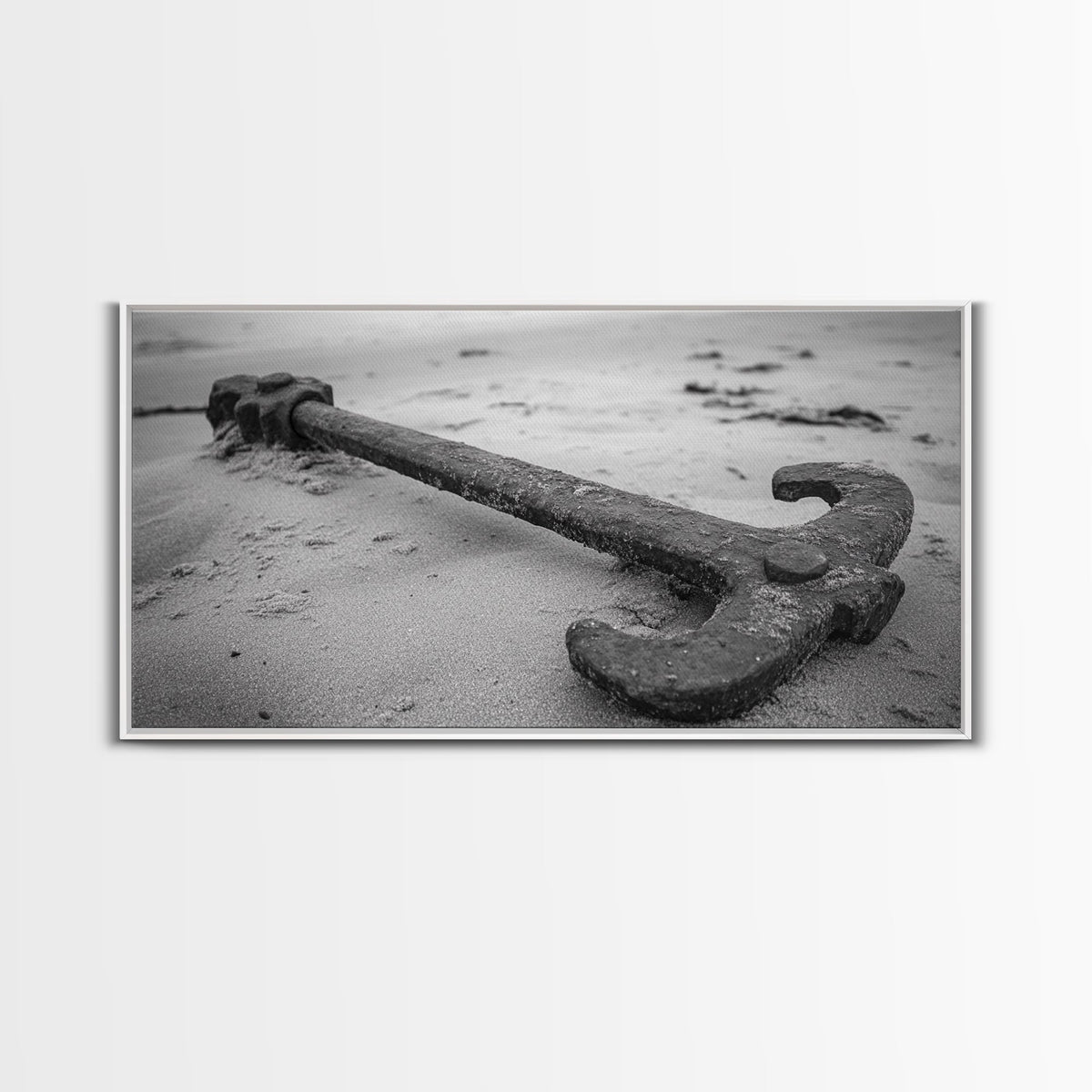 Vintage Anchor, nautical decor, coastal wall art, rustic art, maritime painting, seascape painting, nautical painting, Canvas Print