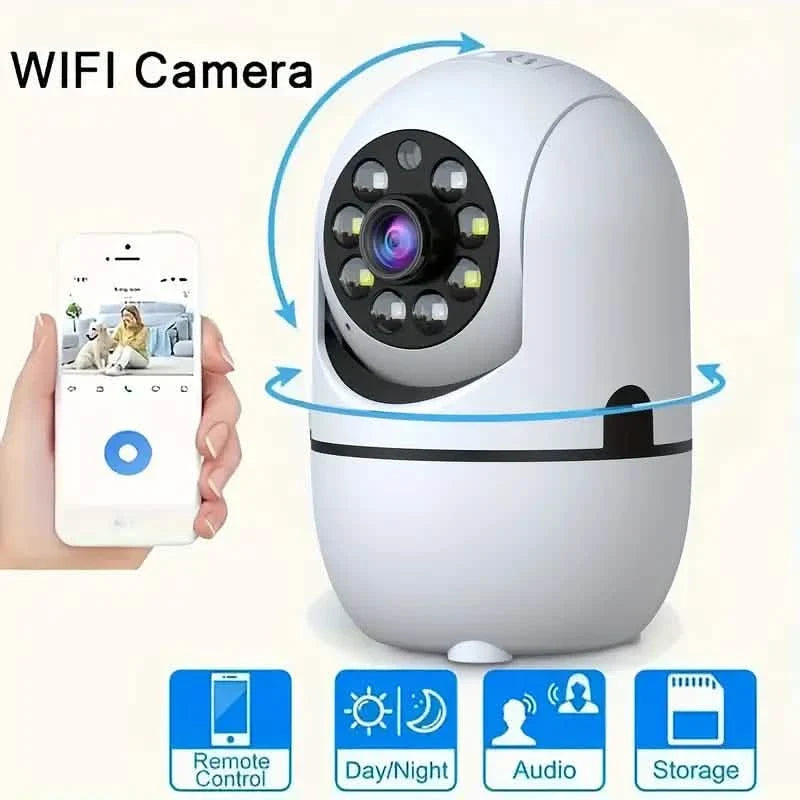 2-Pack: Wireless Security Cameras – 355° Rotation, Night Vision, Motion Detection, Two-Way Audio
