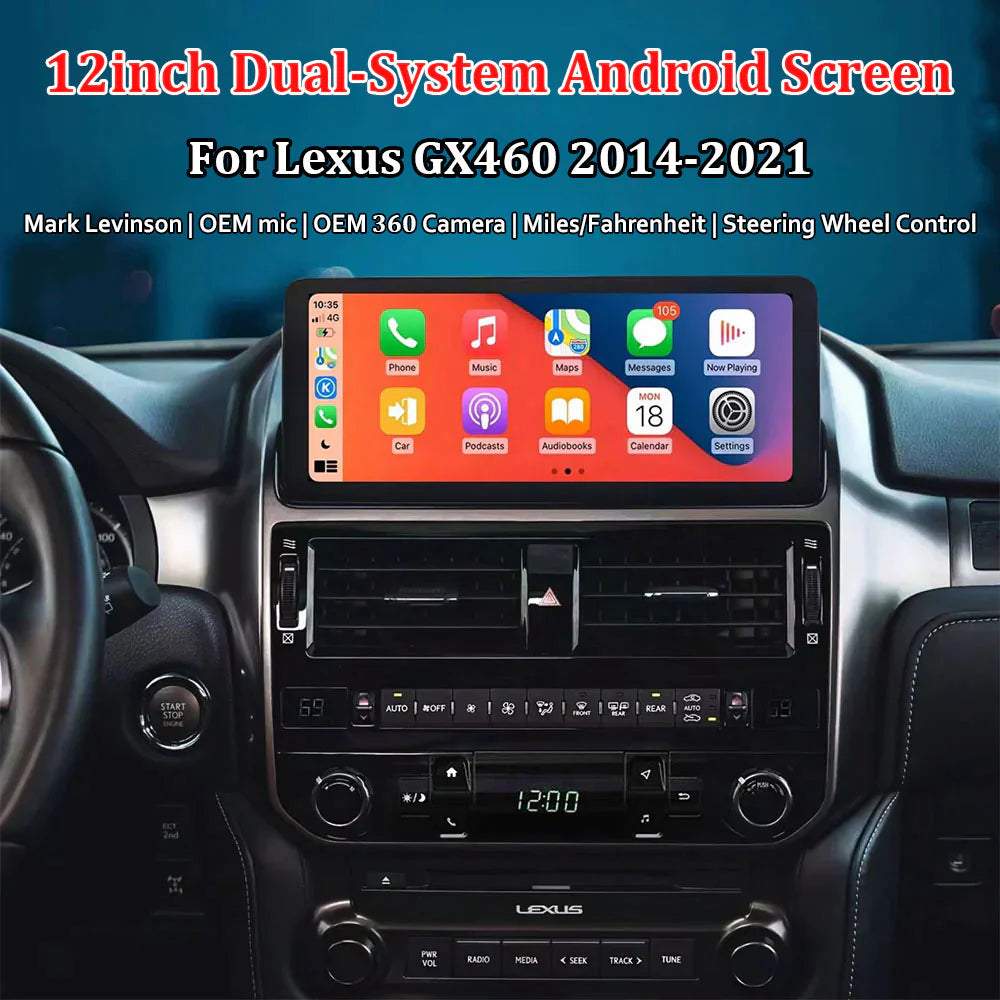 Lexus GX460 2014 - 2021 with Navi CarPlay Multimedia Video Player All-new Car Radio (Retain Original System)