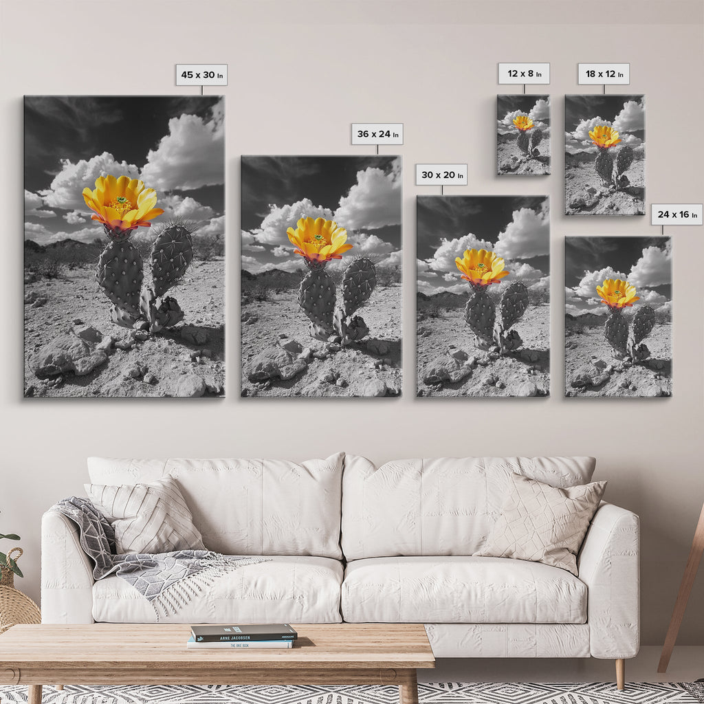 Desert Bloom, Wildflower Painting, Botanical Prints, Rustic Art, Southwest Wall Art, Nature Decor, Framed Canvas Print, Gift Idea