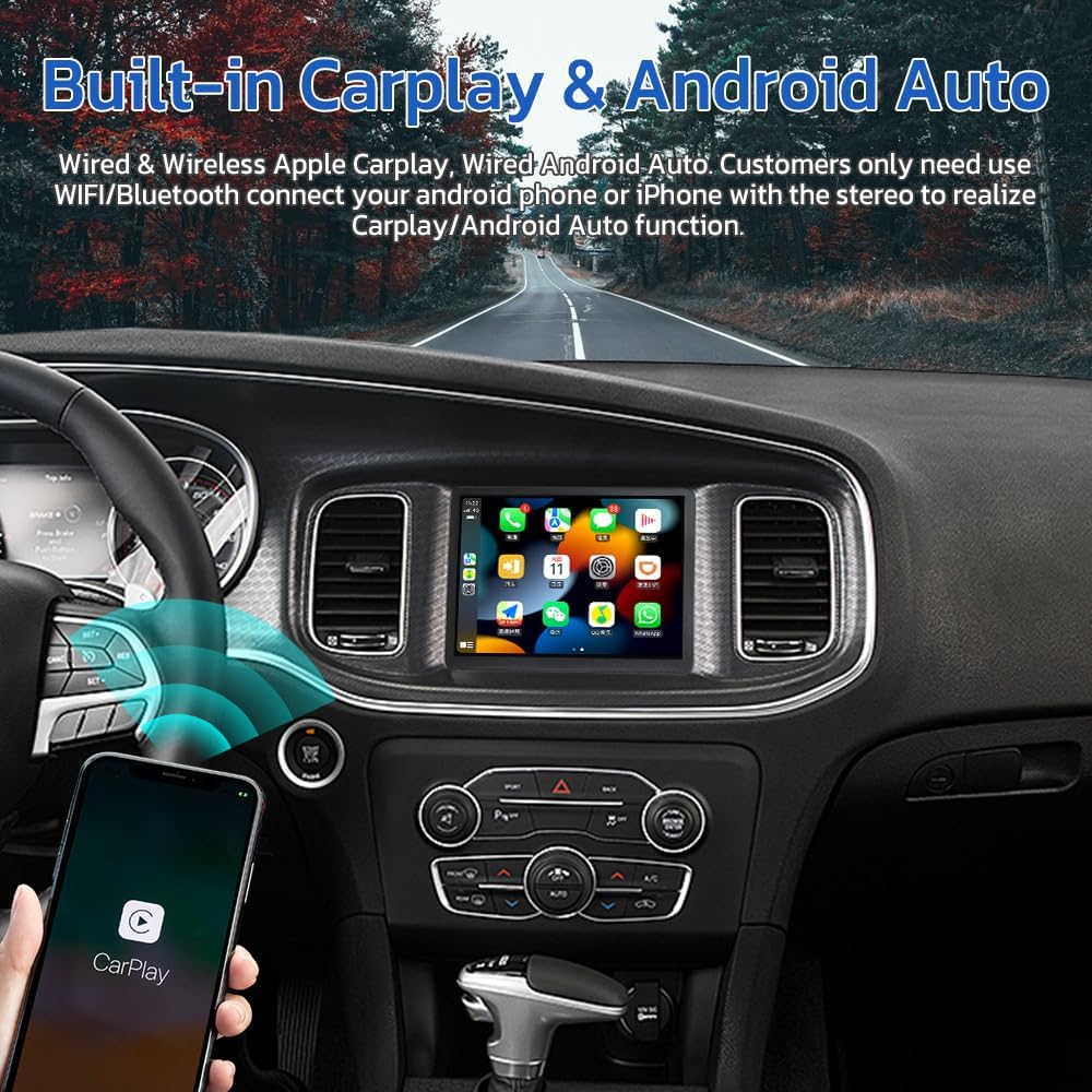 Dodge Charger/Challenger 2015-2019 HD Touch Screen Android 11-Wireless Carplay & Android Auto