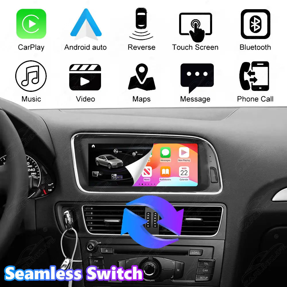 8.8 Inch Linux Touch Screen For Audi Q5 2009-2017 Wireless Carplay Android Auto Car Radio