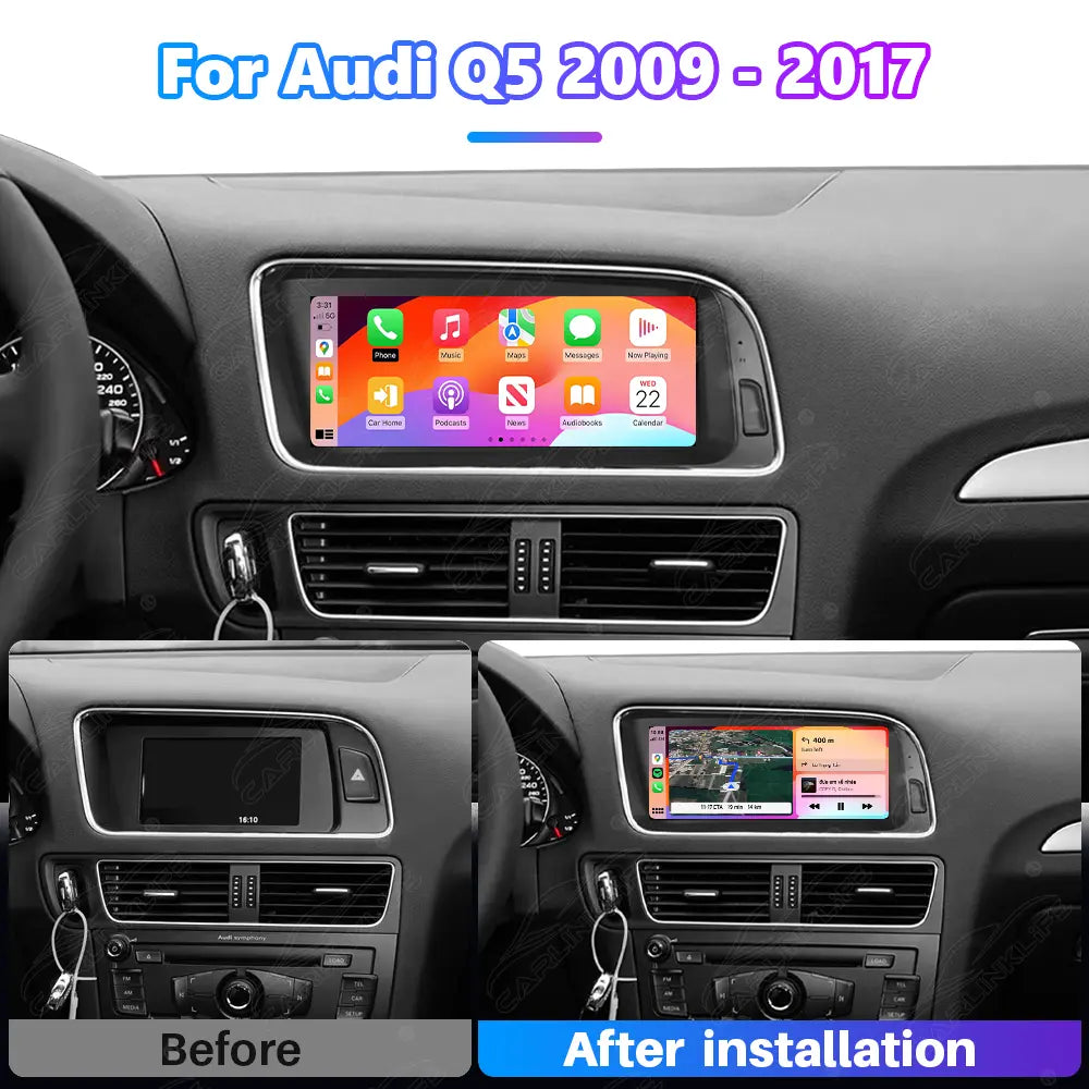 8.8 Inch Linux Touch Screen For Audi Q5 2009-2017 Wireless Carplay Android Auto Car Radio