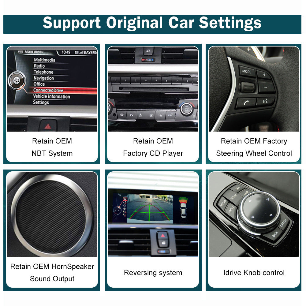 10.25" LINUX SCREEN BMW X5 F15 F85 E70 X6 F16 F86 E71 E72 2007-2016 UPGRADE Wireless CarPlay/Android auto NBT CCC CIC