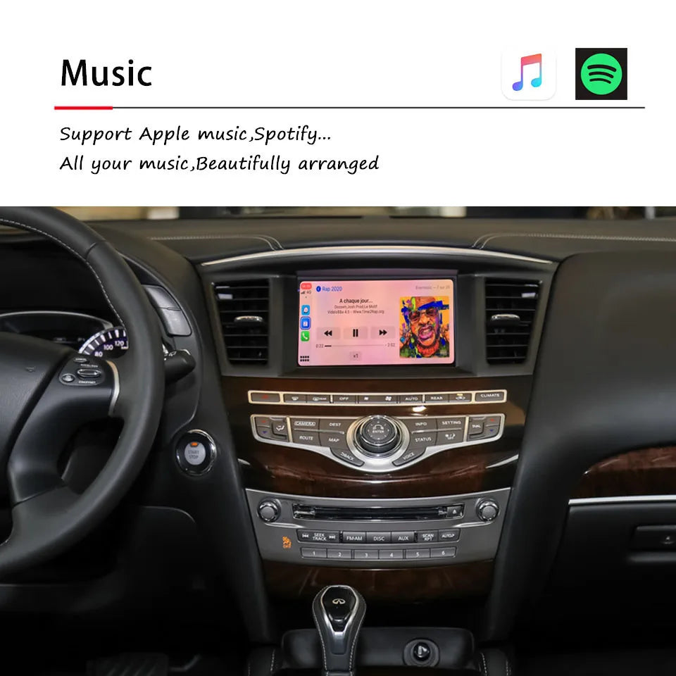 Wireless CarPlay Module for Nissan Patrol Y62 Armada Infiniti QX56 QX80 2008-2021 Android Auto Mirror Link Smart Box