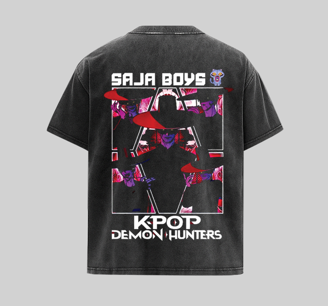 Saja Boys VRS Kpop Demon Hunter Vintage Washed Tee [KPX]