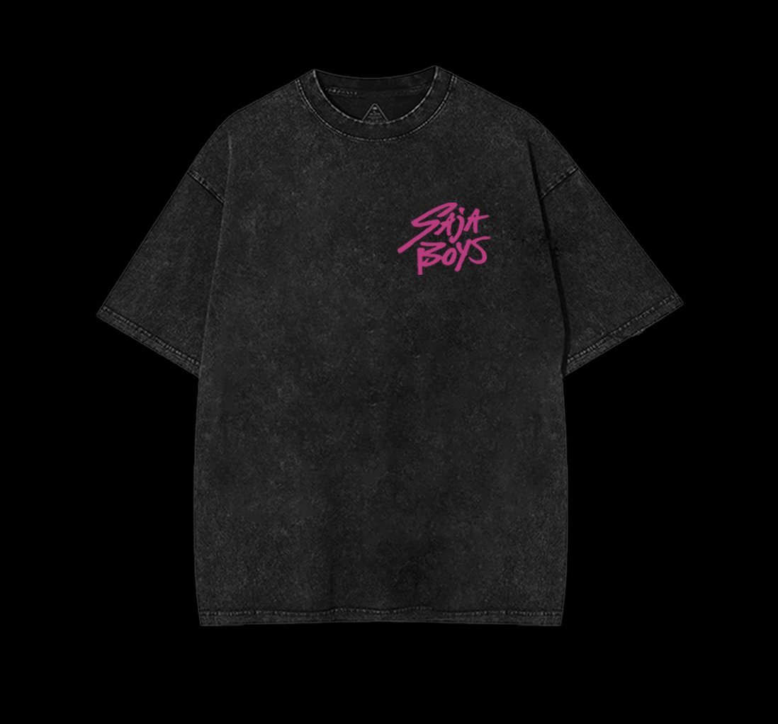 SAJA BOYS Oversized Tee – Kpop Demon Idol Graphic Shirt