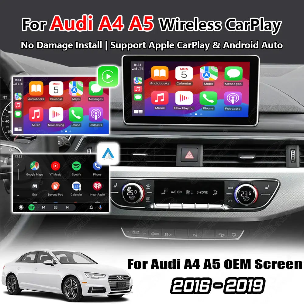 Wireless Apple Carplay & Android Auto for Audi A4 A5 2016-2019