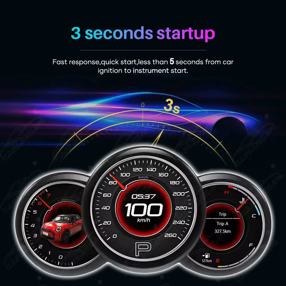 LCD Digital Cluster For MINI R & F Series 2006-2023 Linux Dashboard Gauge Cluster