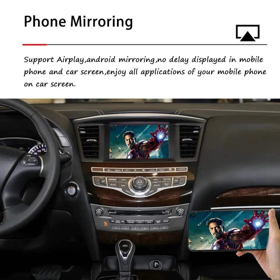 Wireless CarPlay For Infiniti QX60 QX70 JX35 G37 Nissan GT-R 2008-2020 Android Auto Apple CarPlay Carlinklife Interface Module