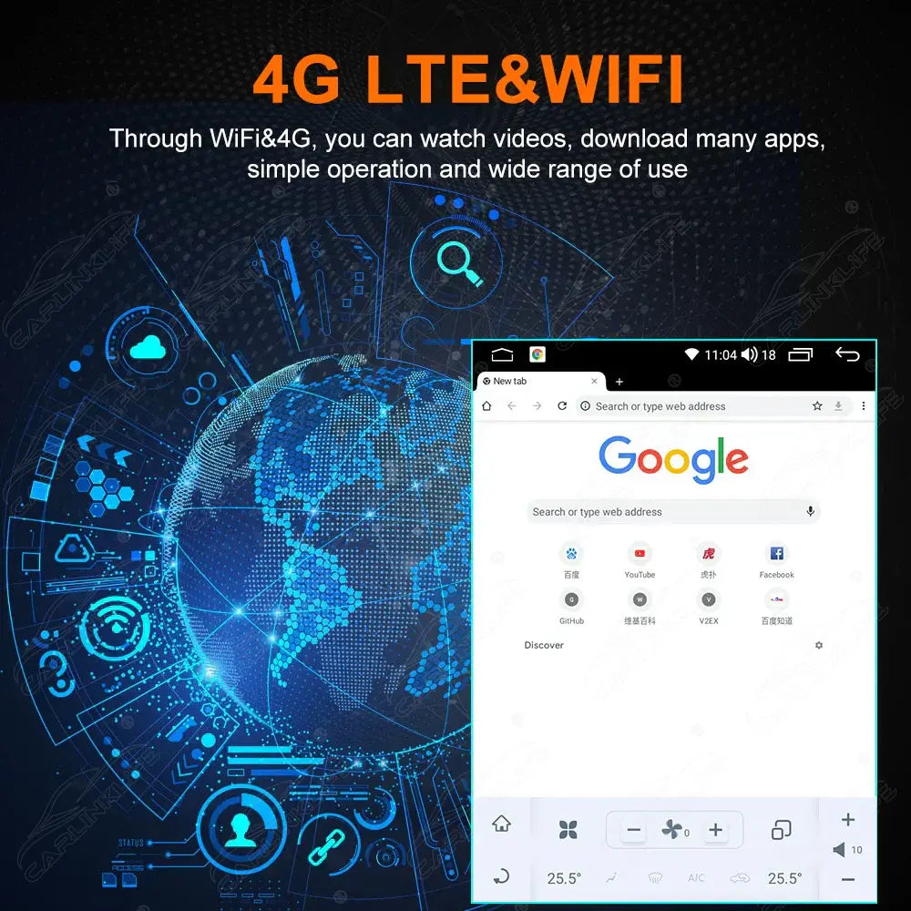12.1 inch Android Car Radio for Maserati Ghibli 2014-2019 Stereo Replacement Tesla-Style Screen Built-in Carplay/Android Auto