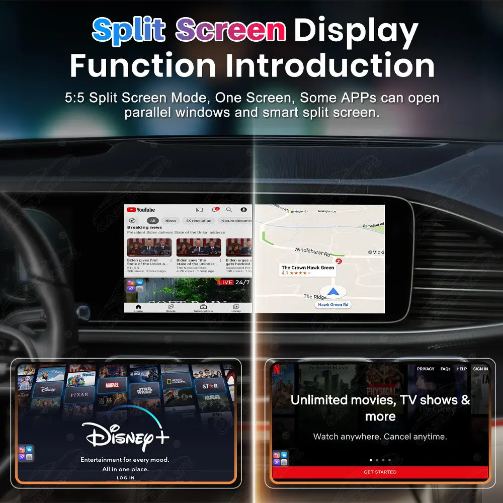 Carlinklife Magic Box 2.0 - Wireless CarPlay/ Android Auto Adapter Streaming Multimedia AI Box MAX