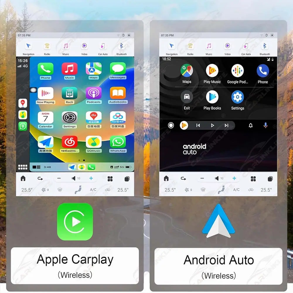 Dodge Ram 2013-2018 Stereo Replacement Tesla-Style 2K IPS Screen Built-in Carplay/Android Auto