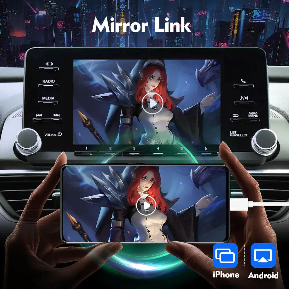 Wireless Carplay Module For Honda Accord 10th Generation 2018- Android Auto Mirror Link Navigation Camera Video USB
