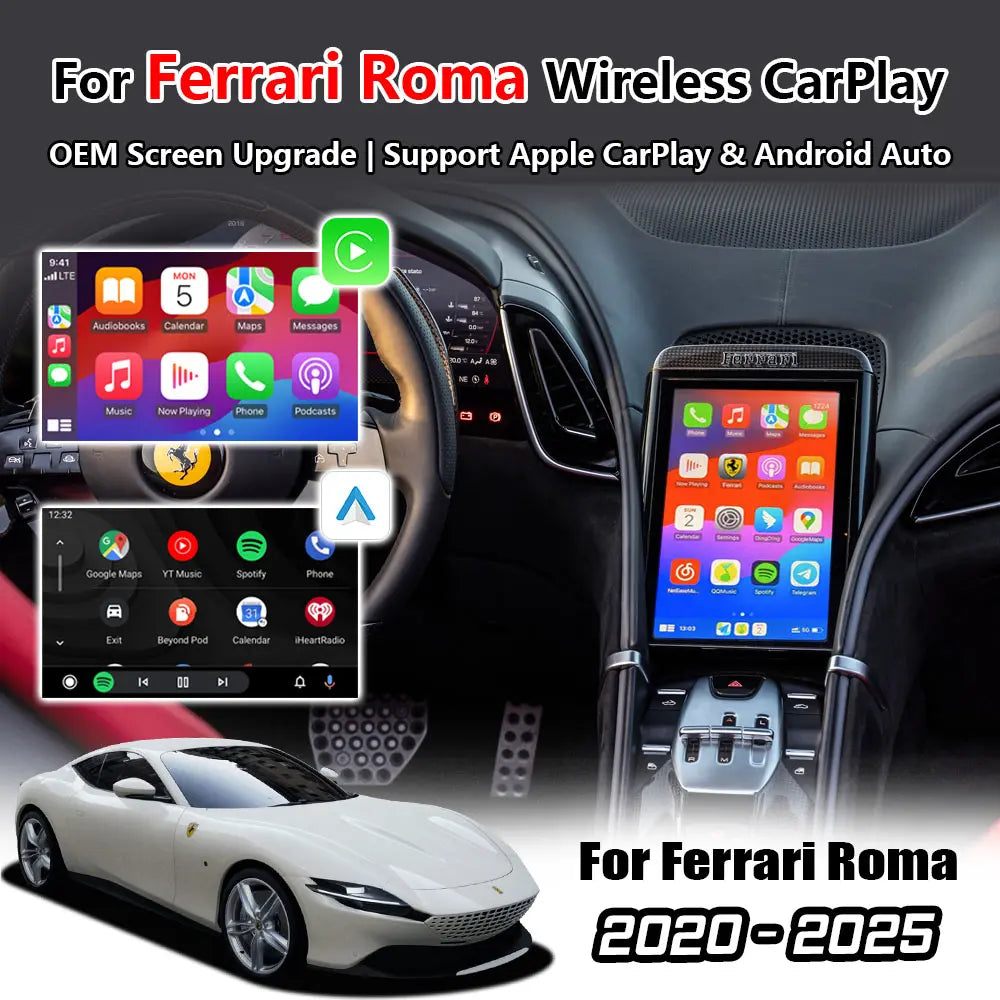 Wireless Apple Carplay & Android Auto for Ferrari Roma (F169) 2020-Present