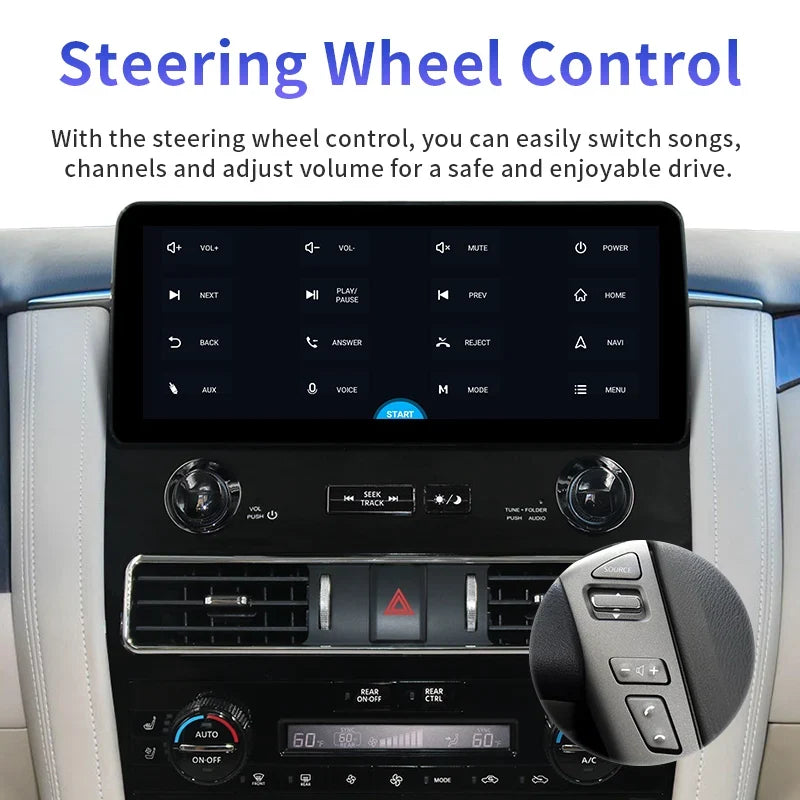 Nissan Patrol Y62 2010-2021 ARMADA Car Stereo Android Car Radio GPS Navigation Multimedia Player Head Unit with CarPlay