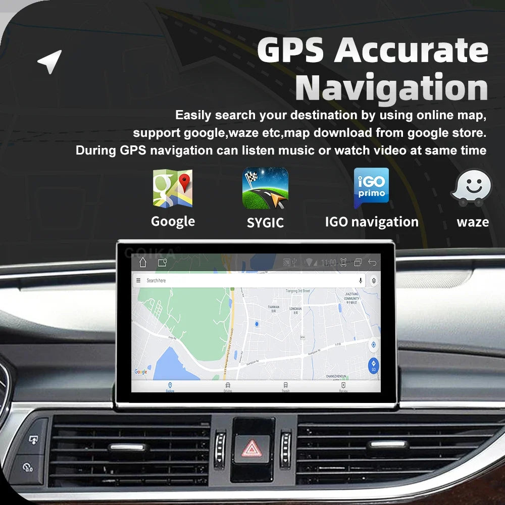 9" Android 13 Car Multimedia Touchscreen for Audi A6 C7 A7 2012-2018