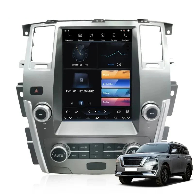 NISSAN Patrol/Armada Y62 2010-2020 Stereo Replacement Tesla Style Screen Built-in Carplay/Android Auto