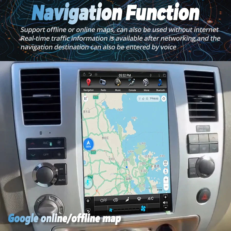 Nissan Armada Infiniti QX56 2007-2015 12.1'' Tesla-Style Android Car Radio Stereo Player Head Unit Stereo GPS Navigation