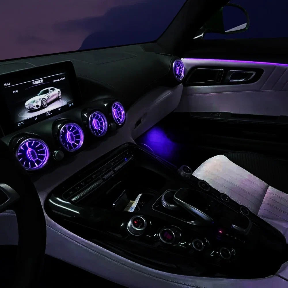 Mercedes-Benz AMG GT W290 2015-2018 64 Colors Ambient Light Front Air Vent Turbine