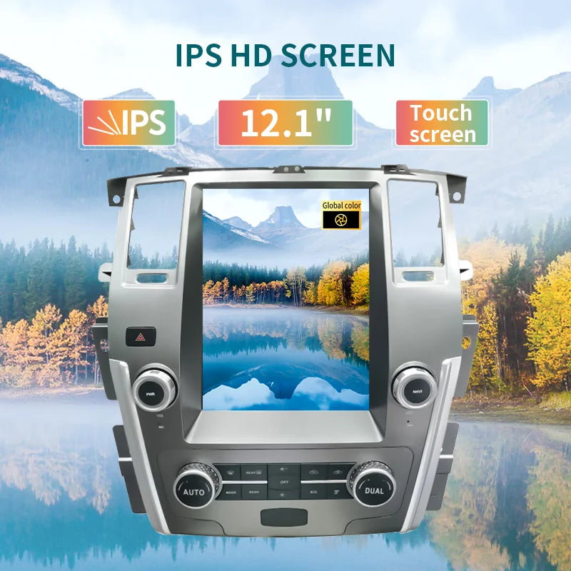 NISSAN Patrol/Armada Y62 2010-2020 Stereo Replacement Tesla Style Screen Built-in Carplay/Android Auto