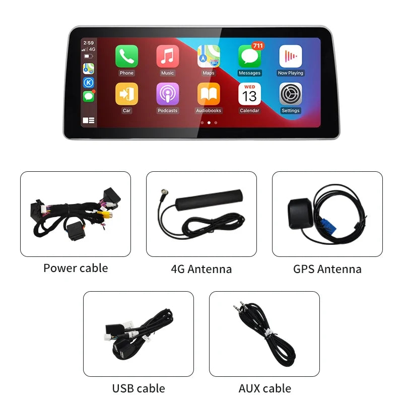 12.3 inch BMW 3&5 Series 2003-2013 Android13 Car Multimedia Player ID8 Wireless CarPlay
