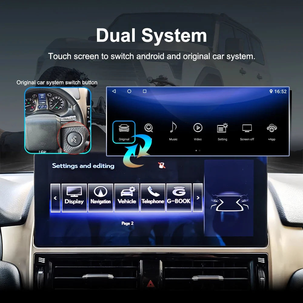 Lexus GX460 2014 - 2021 with Navi CarPlay Multimedia Video Player All-new Car Radio (Retain Original System)