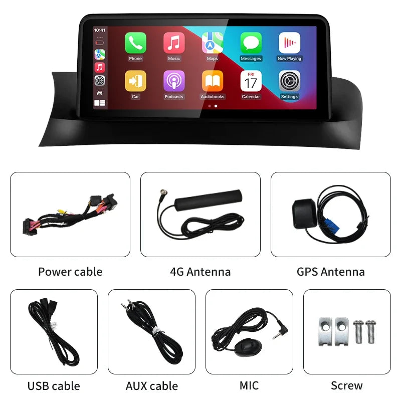 12.3"/10.25" Android Screen with Wireless Apple CarPlay & Android Auto for BMW X3/X4 (CIC/NBT/EVO)
