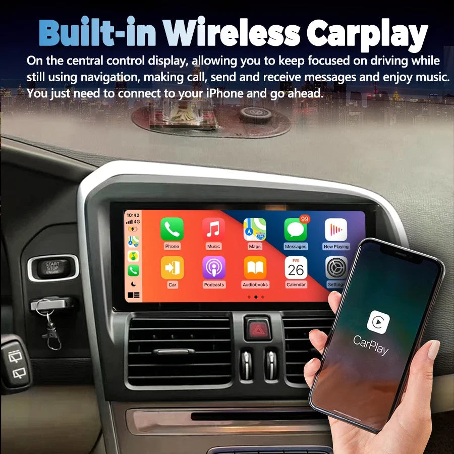 8.8 inch Android Car Radio For Volvo XC60 2010-2017 Car Stereo CarPlay Multimedia Player