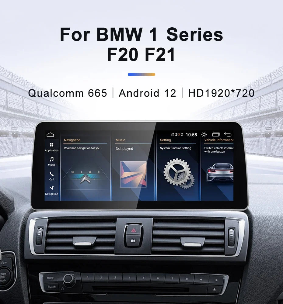 12.3inch BMW 1&2 series F20 F21 F23 Android13 Car Multimedia Players ID8 Wireless Carplay