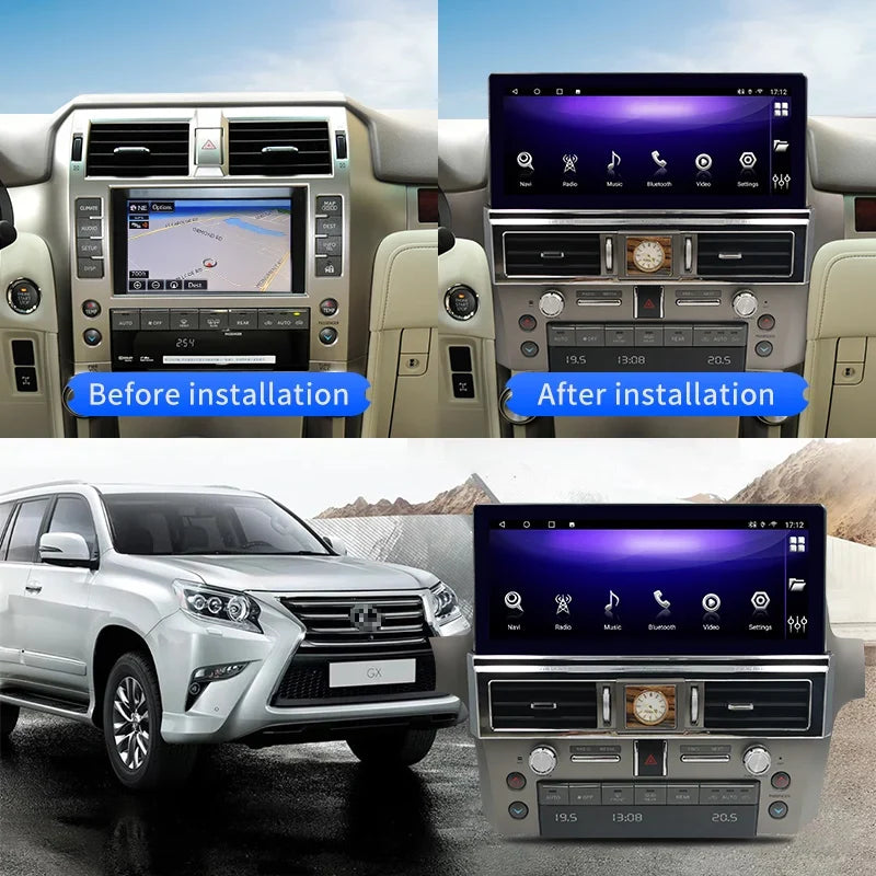 12.3inch Android Car Radio For Lexus GX460 2010-2021 Car Stereo CarPlay Multimedia Player