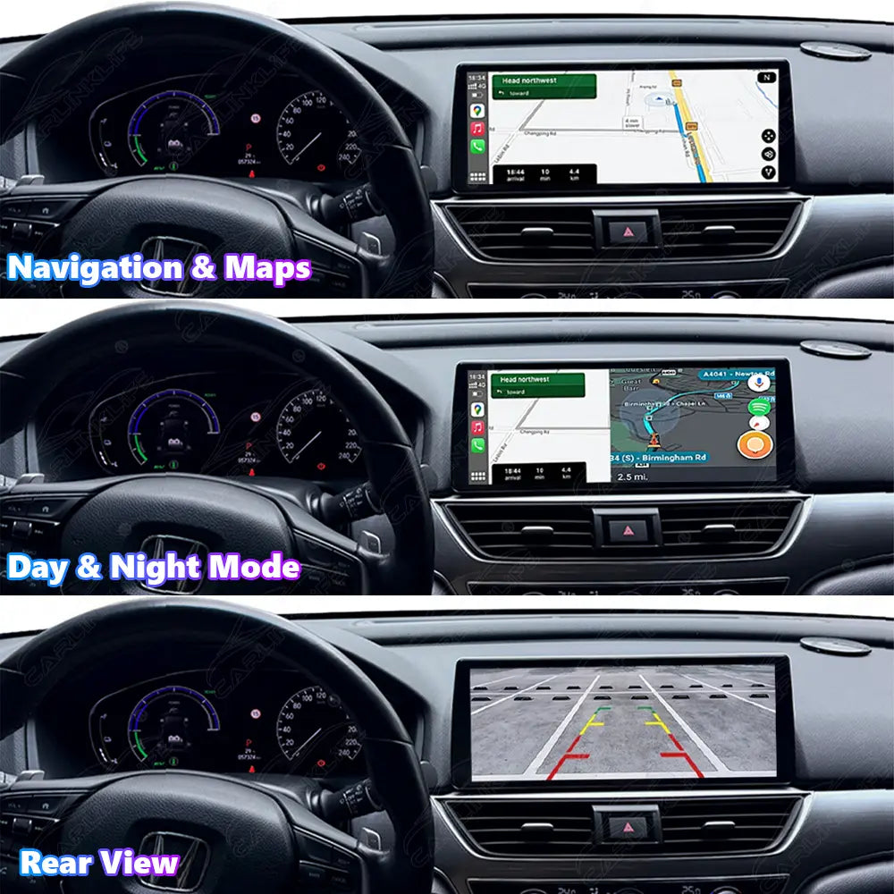 Honda Accord 10th (2018-2022) 12.3" Linux Wireless Carplay Android Auto Screen Upgrade