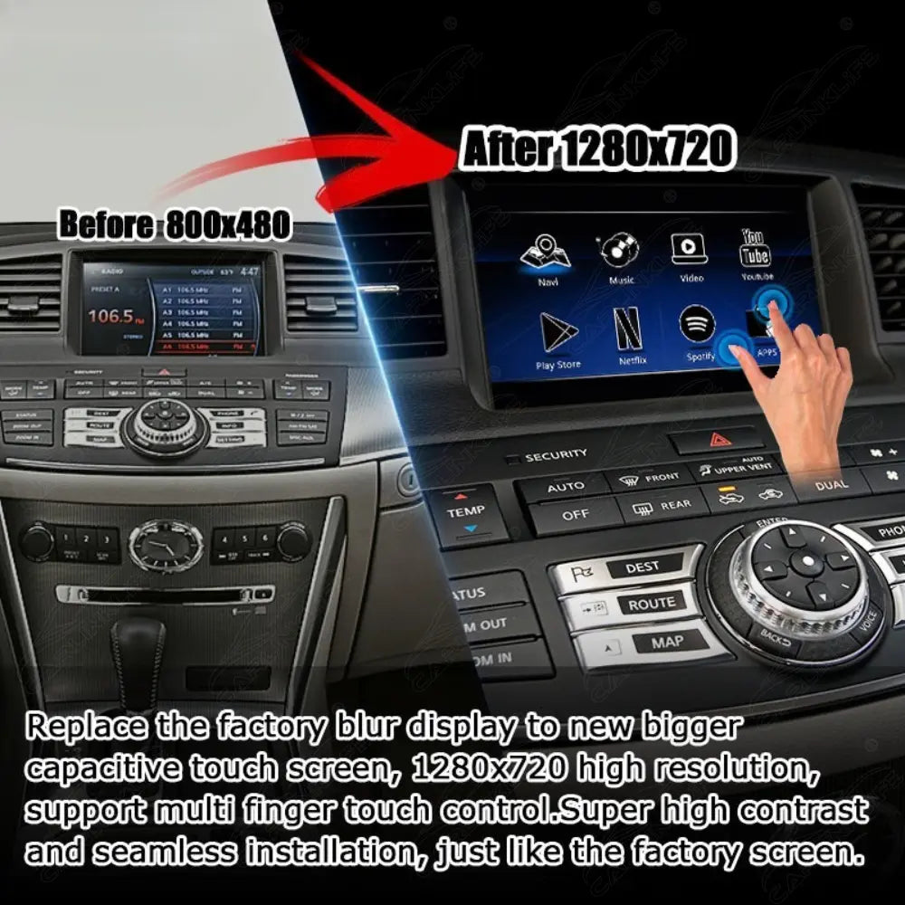 Android Multimedia Interface for Infiniti M35 M45 Nissan Fuga 2005-2010 Advanced Version with YouTube, Google Play