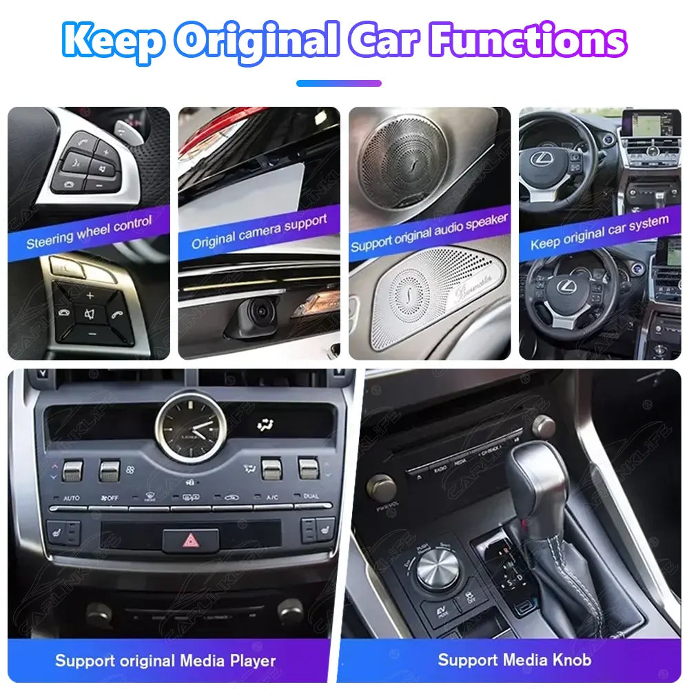 10.25 Inch Linux Touch Screen For Lexus RX 2009-2015 Wireless Carplay Android Auto Car Radio