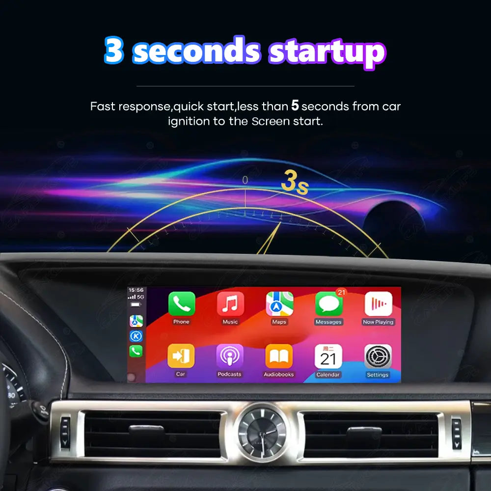 12.3 Inch Linux Touch Screen For Lexus GS 2012-2020 Wireless Carplay Android Auto Car Radio