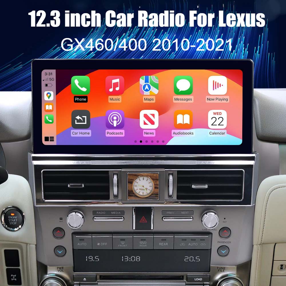 12.3inch Android Car Radio For Lexus GX460 2010-2021 Car Stereo CarPlay Multimedia Player